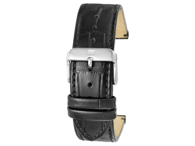 Pasek Tommy Hilfiger 1710381 Czarna Skóra Aligator